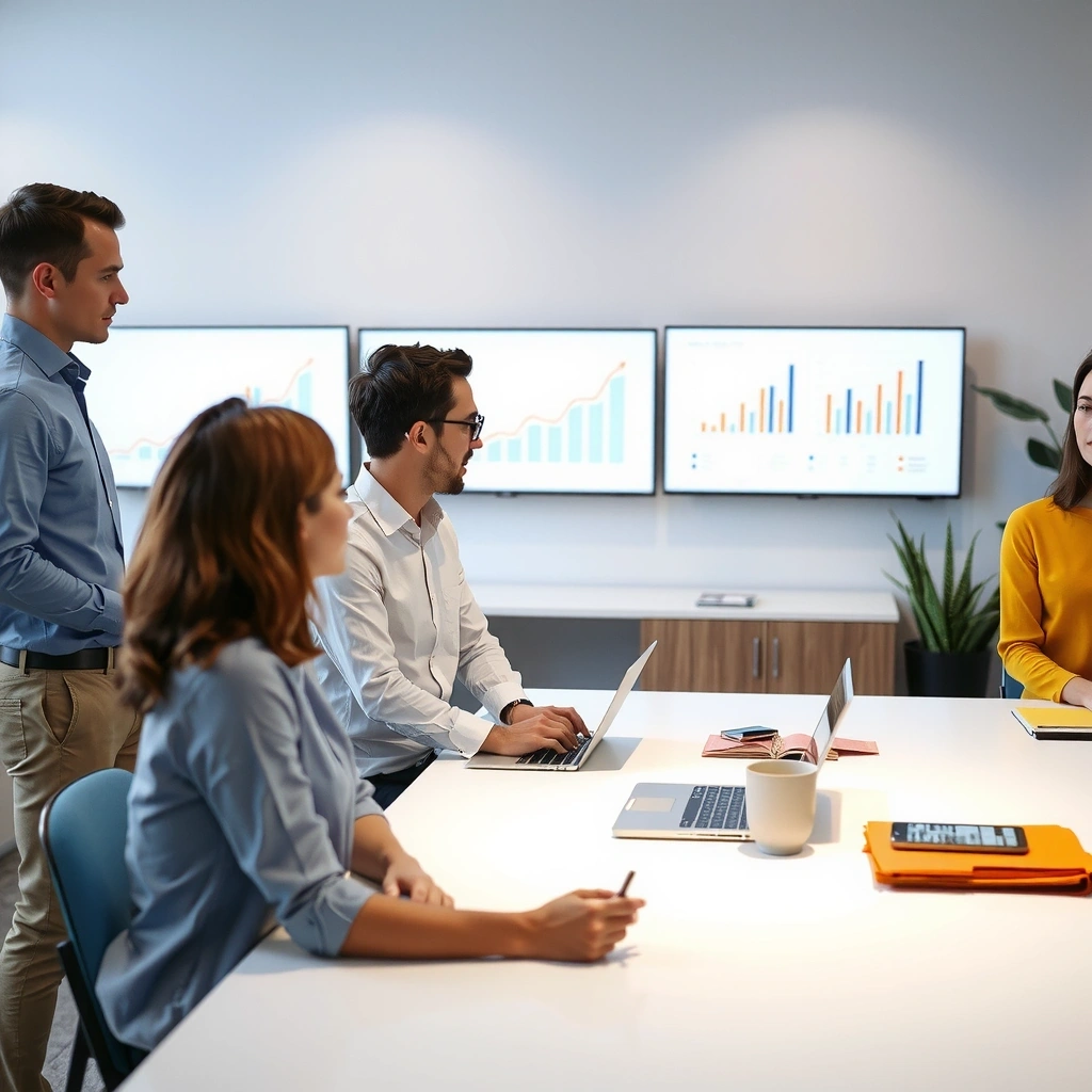 GrowthVerse team analyzing marketing performance data